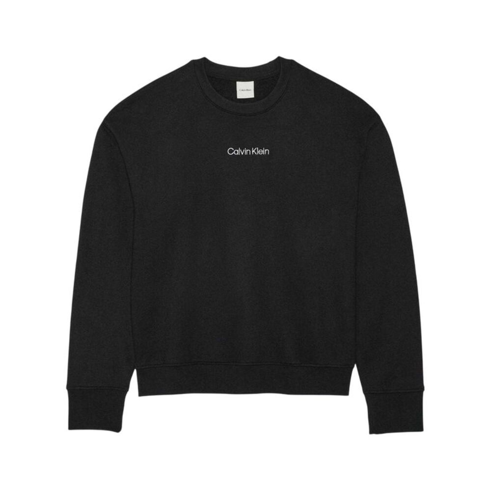 Calvin Klein Womens/Ladies Logo Fleece Crew Neck Sweatshirt / Black